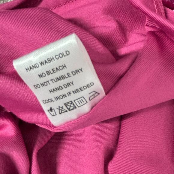 Revolve More To Come Kimmie Pink Velvet Mini Dress Sz M Barbiecore Party - Picture 13 of 14